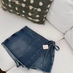 Free People Denim Mini Skirt